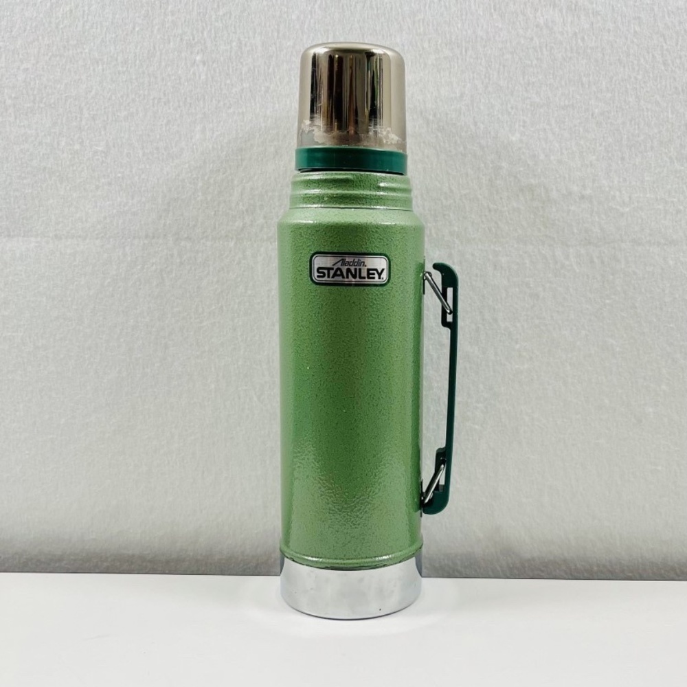 Vtg Aladdin Stanley 1 QUART Green Thermos A-944DH Stopper 13B Handle RH94, USA